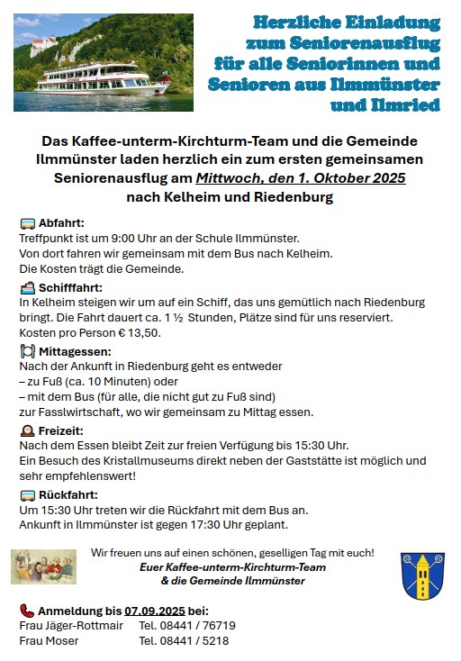 Seniorenausflug Ilmmünster Ilmried 2025